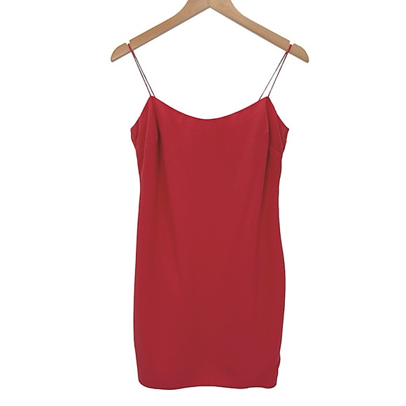 Marchesa Notte Spaghetti Strap Bodycon Mini Slip Dress Coral Sexy - Picture 1 of 11